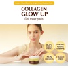 EQQUALBERRY Collagen Glow Up Gel Toner Pads – Brightening Korean Jelly Pad with Deep Absorption Collagen, Hydrating & Glow-Boosting Formula, 4.73 FL.OZ. (140ml) / 60 Pads(Glow Up)