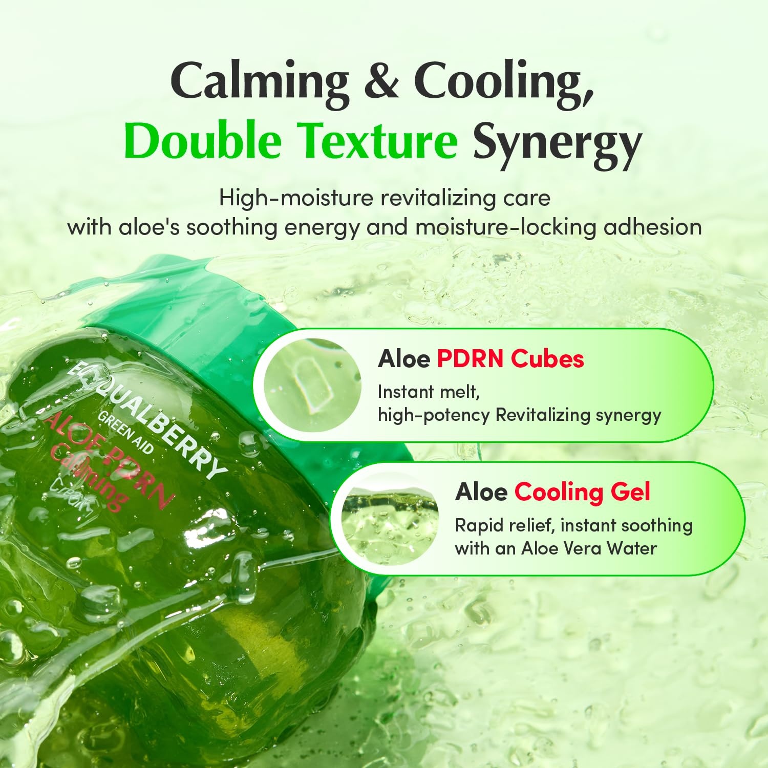 image:imageEQQUALBERRY ALOE PDRN Calming Cream 7 Aloe PDRN amp 10 Aloe Vera Water 5Cica Cooling Gel Moisturizer for Oily Skin Barrier Repair amp Blemish Marks Korean Skincare 169 floz 50ml