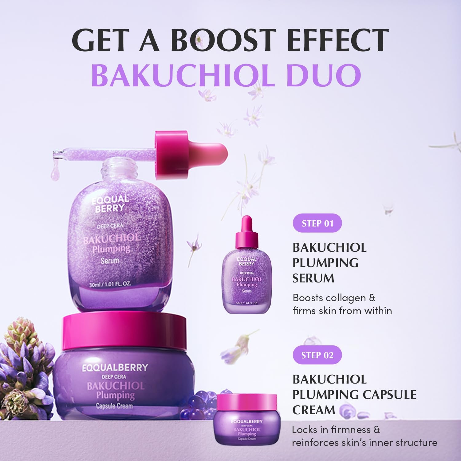 image:imageEQQUALBERRY Bakuchiol Plumping Face Serum Retinol Natural Alternative for Sensitive Skin with Niacinamide amp Hyaluronic Acid Pore amp Wrinkle Korean Skin Care 101oz 30ml