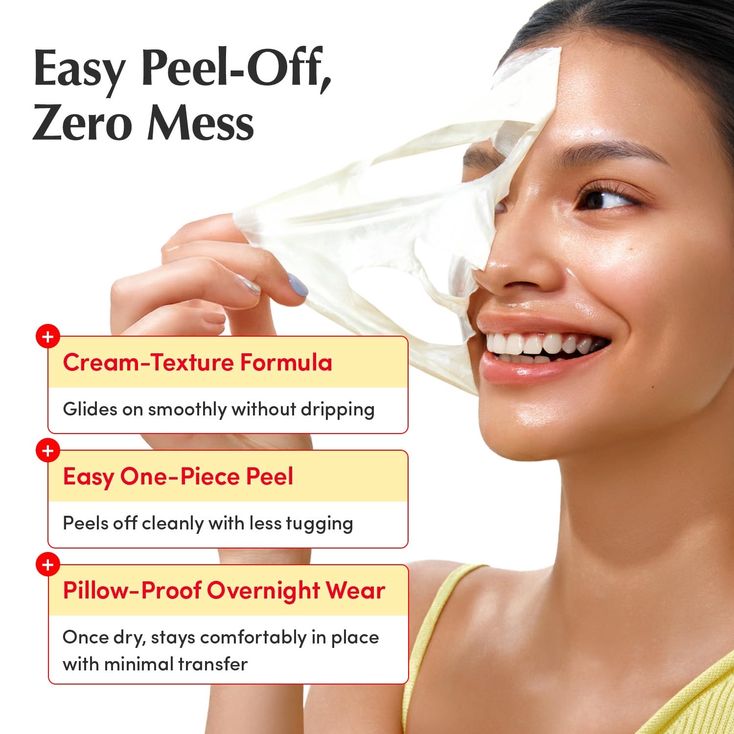 image:imageEQQUALBERRY NAD Peptide Boosting Night Wrapping Mask Easy Peel Off Overnight Facial Mask for Face Neck Lifting amp Firming Glowing Glass Skin Korean Skin Care 253 flozBrightening Vitamin