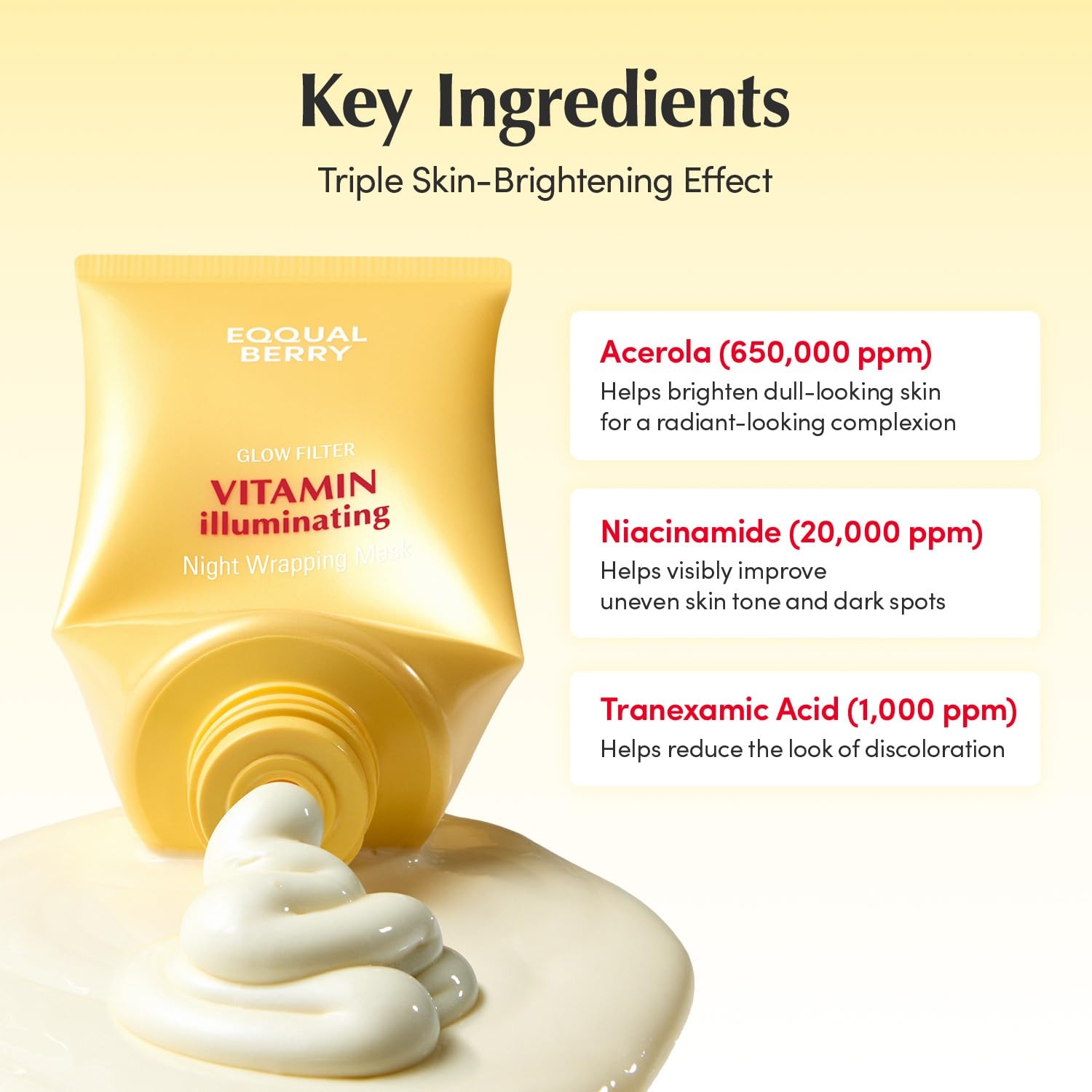 image:imageEQQUALBERRY NAD Peptide Boosting Night Wrapping Mask Easy Peel Off Overnight Facial Mask for Face Neck Lifting amp Firming Glowing Glass Skin Korean Skin Care 253 flozBrightening Vitamin
