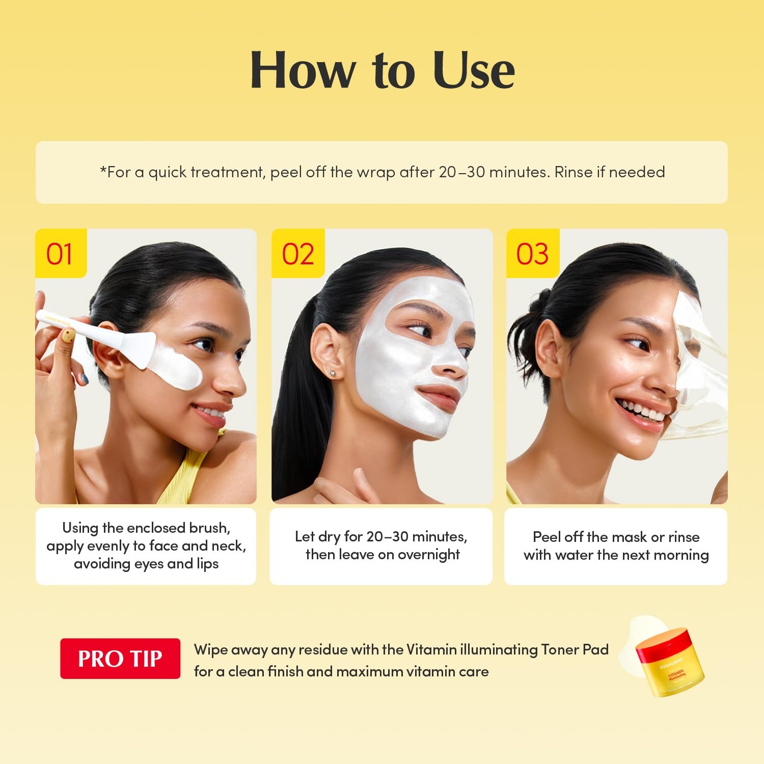 image:imageEQQUALBERRY NAD Peptide Boosting Night Wrapping Mask Easy Peel Off Overnight Facial Mask for Face Neck Lifting amp Firming Glowing Glass Skin Korean Skin Care 253 flozBrightening Vitamin