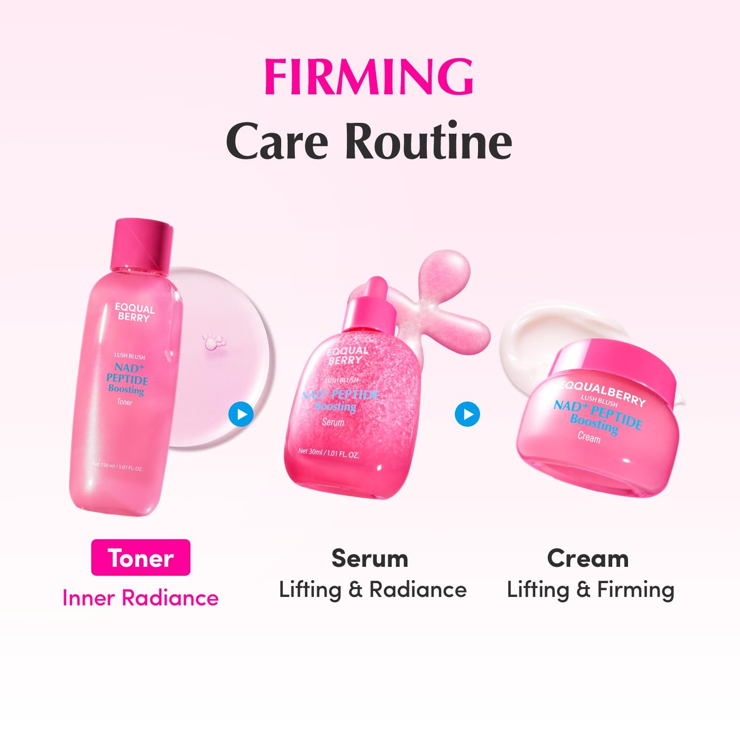 image:imageEQQUALBERRY NAD Peptide Boosting Toner NAD 5 amp 13 Peptides AntiAging Korean Skincare Hydrating Face Toner Firming amp Lifting Pink NAD Toner for Sagging Skin 507 floz 150ml