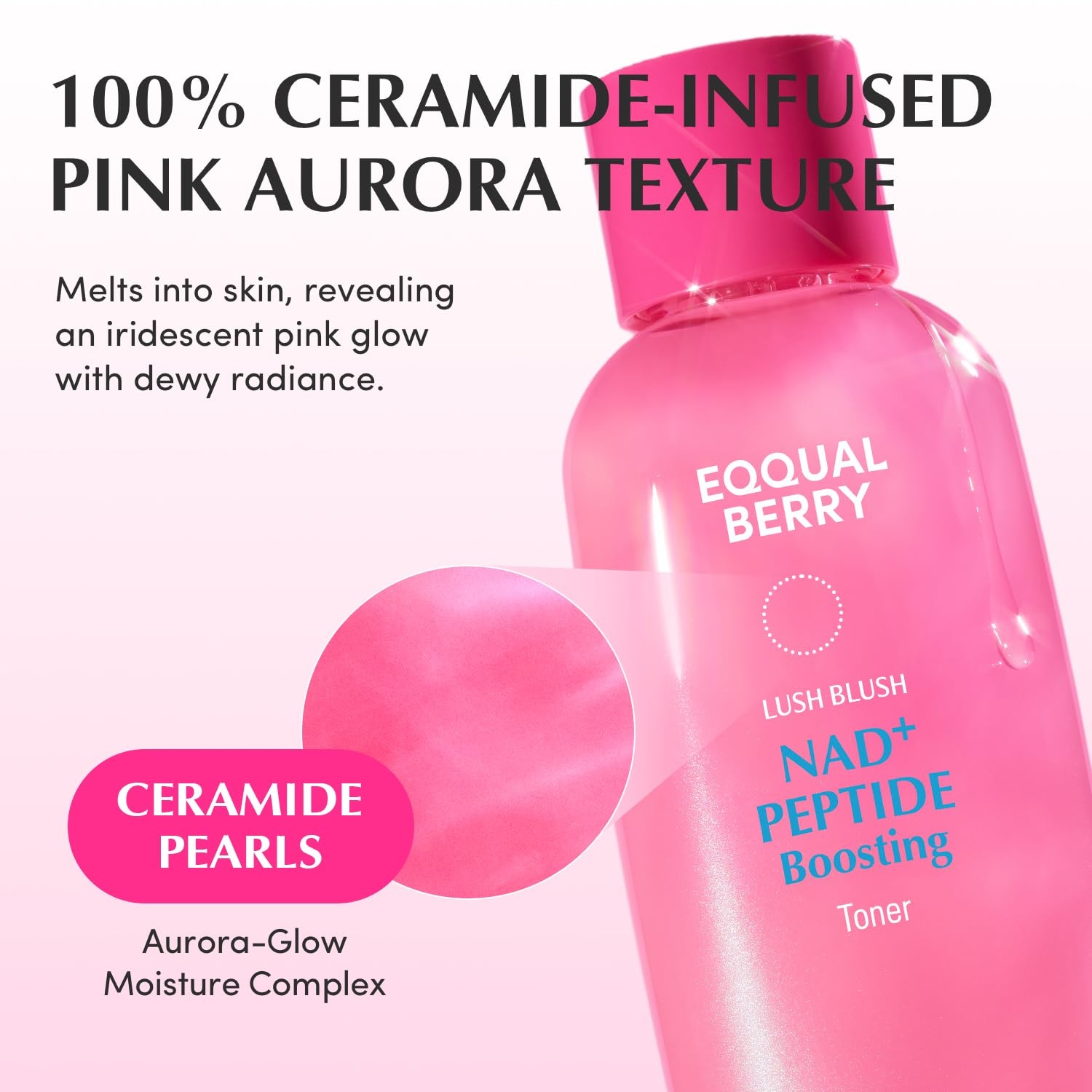 image:imageEQQUALBERRY NAD Peptide Boosting Toner NAD 5 amp 13 Peptides AntiAging Korean Skincare Hydrating Face Toner Firming amp Lifting Pink NAD Toner for Sagging Skin 507 floz 150ml