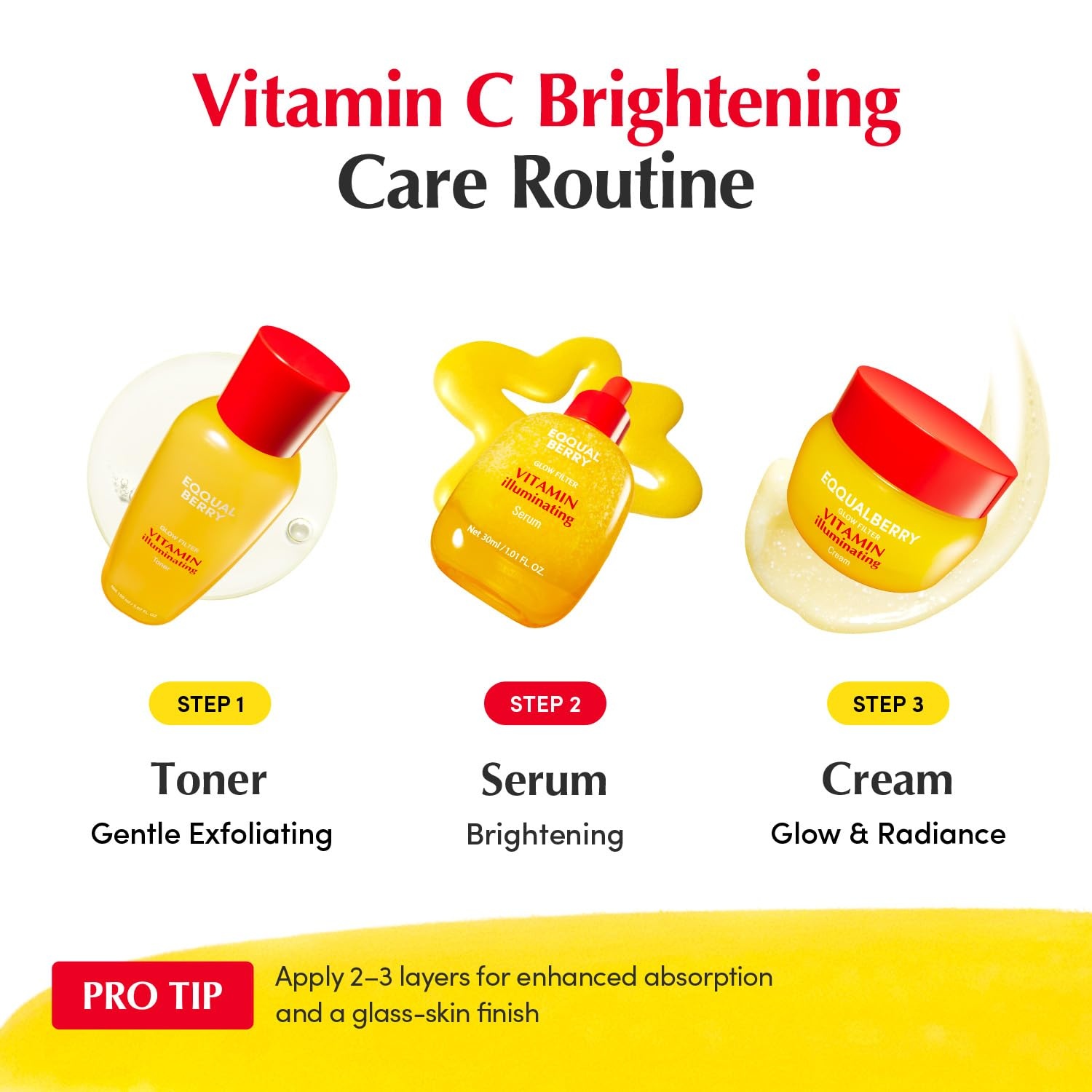 image:imageEQQUALBERRY Vitamin C Dark Spots amp Brightening Duo Vitamin Illuminating Serum amp Cream with Niacinamide TXA amp Ceramides Korean Skincare Set for Even Tone amp Glow