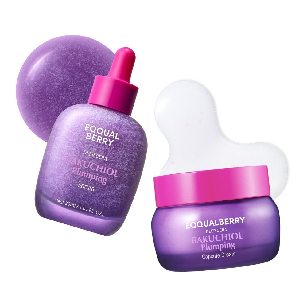 image:imageBakuchiol Serum amp Cream Duo  Serum amp Capsule Cream Set for Firming Smoothing amp Hydrating  Gentle Retinol Alternative for Radiant Resilient Skin