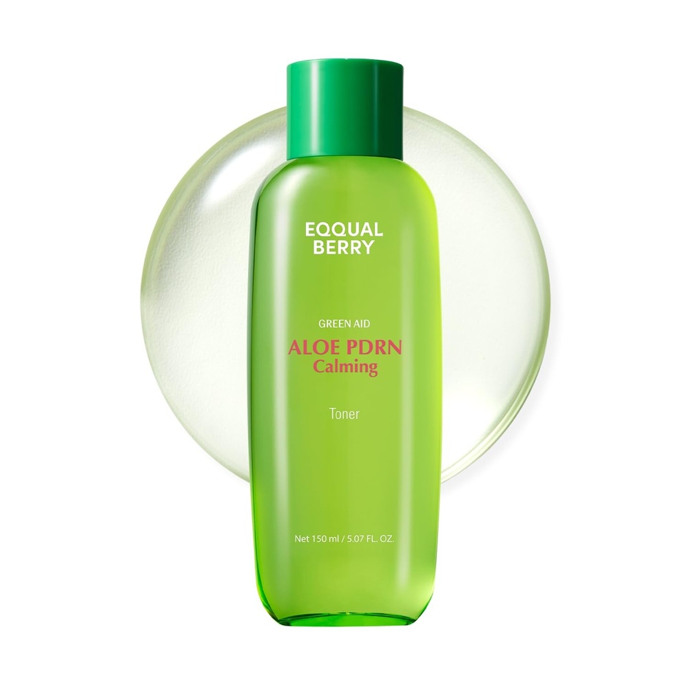image:imageEQQUALBERRY Aloe PDRN Calming Toner for Sensitive Instant Relief amp Cooling NonComedogenic amp Fungal Acne Safe Skin Barrier Repair KBeauty 507 floz 150ml