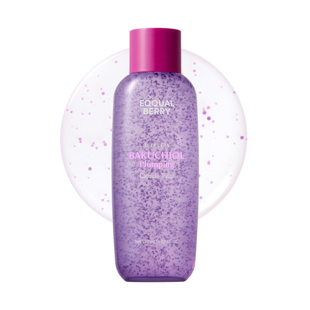 image:imageEQQUALBERRY Bakuchiol Plumping Capsule Toner  Natural Retinol Alternative Face Toner with Hyaluronic Acid  AntiAging Soothing Hydrating Korean Skincare for Sensitive Skin 150ml  51 fl oz