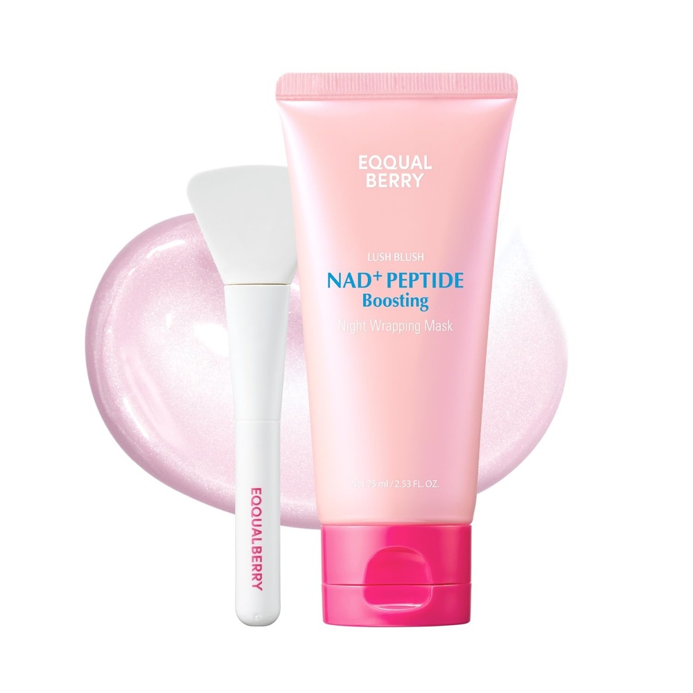image:imageEQQUALBERRY NAD Peptide Boosting Night Wrapping Mask Easy Peel Off Overnight Facial Mask for Face Neck Lifting amp Firming Glowing Glass Skin Korean Skin Care 253 flozFirming NAD Peptide