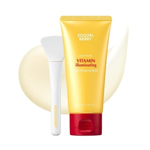 EQQUALBERRY NAD+ Peptide Boosting Night Wrapping Mask | Easy Peel Off Overnight Facial Mask for Face, Neck Lifting & Firming | Glowing Glass Skin | Korean Skin Care, 2.53 fl.oz(Brightening (Vitamin))