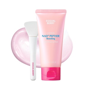 EQQUALBERRY NAD+ Peptide Boosting Night Wrapping Mask | Easy Peel Off Overnight Facial Mask for Face, Neck Lifting & Firming | Glowing Glass Skin | Korean Skin Care, 2.53 fl.oz(Firming (NAD+ Peptide))
