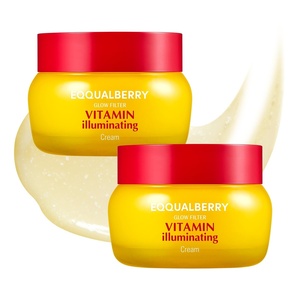 EQQUALBERRY Vitamin Illuminating Cream Double Pack | Vitamin C & 5% Niacinamide+3% TXA | Dark Spot Ceramide Barrier Face Moisturizer | Glowy, Light Hydration | Korean Skincare, 1.69 fl.oz (Pack of 2)(2 Pack)