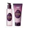EQQUALBERRY Double Cleanser Duo for Facial Cleansing: Purple Rice Pore Cleansing Oil & Pack Cleanser – Removes Makeup, Blackheads & Impurities