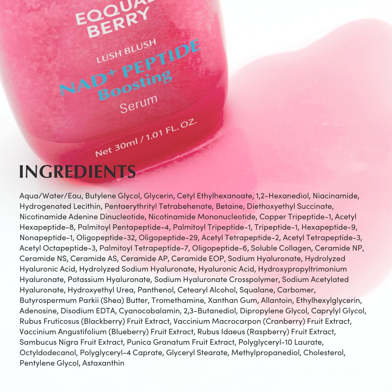 image:imageEQQUALBERRY NAD Peptide Boosting Serum Triple Pack 14 Peptide Serum for Face Neck amp Body Vegan Collagen amp Pink Serum for AntiAging Firming amp Lifting Korean Skincare 101 oz Pack of 3101 Fl Oz Pack of 2