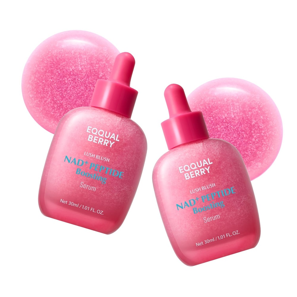 image:imageEQQUALBERRY NAD Peptide Boosting Serum Triple Pack 14 Peptide Serum for Face Neck amp Body Vegan Collagen amp Pink Serum for AntiAging Firming amp Lifting Korean Skincare 101 oz Pack of 3101 Fl Oz Pack of 2